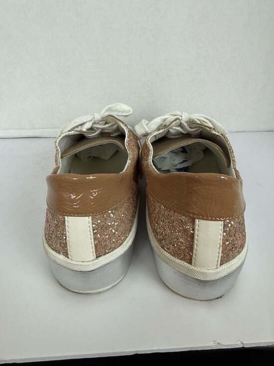 Dolce Vita Zina Rose Gold Glitter and Tan Suede Sneakers - Picture 6 of 8